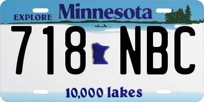 MN license plate 718NBC