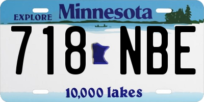 MN license plate 718NBE