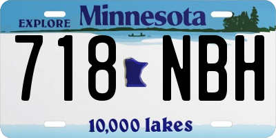 MN license plate 718NBH
