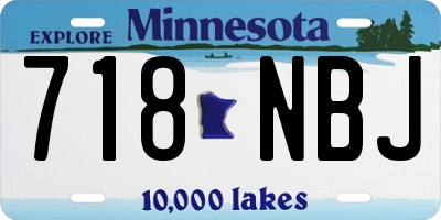 MN license plate 718NBJ