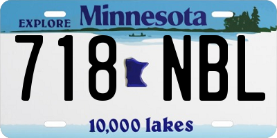 MN license plate 718NBL