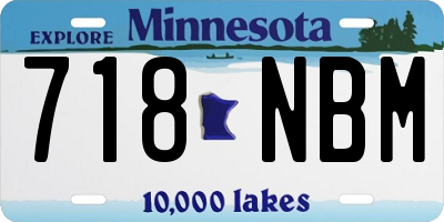 MN license plate 718NBM
