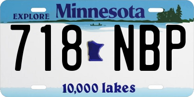 MN license plate 718NBP