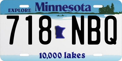 MN license plate 718NBQ