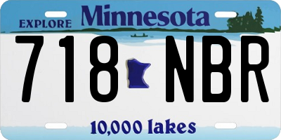 MN license plate 718NBR