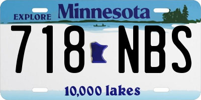 MN license plate 718NBS