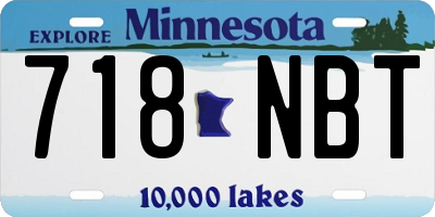 MN license plate 718NBT