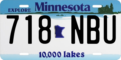 MN license plate 718NBU