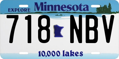 MN license plate 718NBV