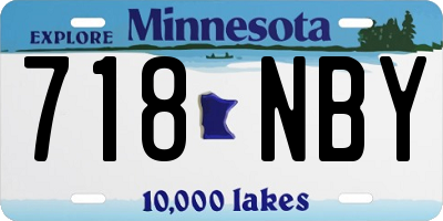 MN license plate 718NBY