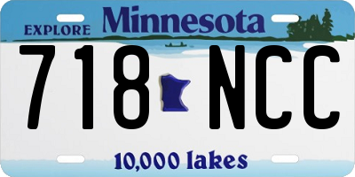 MN license plate 718NCC