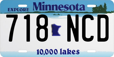 MN license plate 718NCD