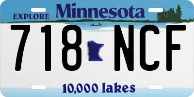 MN license plate 718NCF