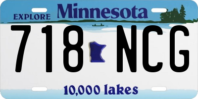 MN license plate 718NCG
