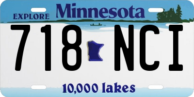 MN license plate 718NCI