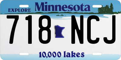 MN license plate 718NCJ