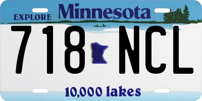 MN license plate 718NCL