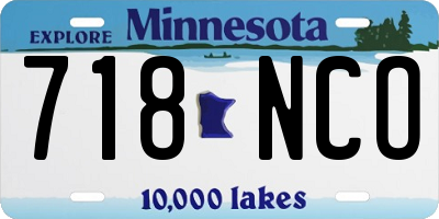 MN license plate 718NCO