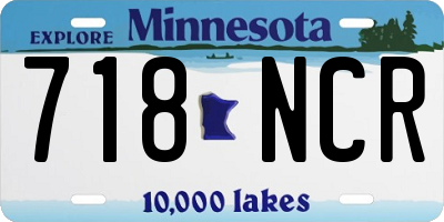 MN license plate 718NCR