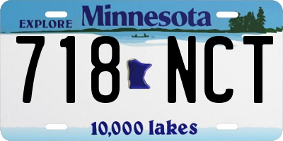 MN license plate 718NCT
