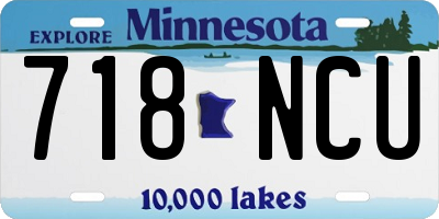 MN license plate 718NCU