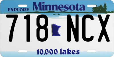 MN license plate 718NCX