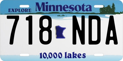 MN license plate 718NDA