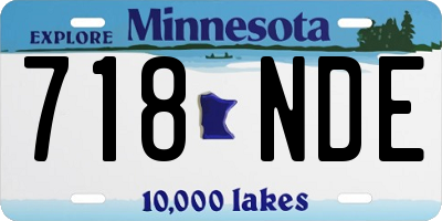 MN license plate 718NDE