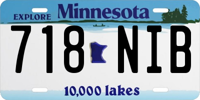 MN license plate 718NIB