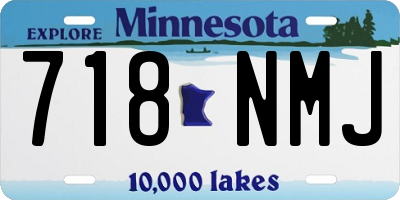 MN license plate 718NMJ
