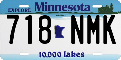 MN license plate 718NMK