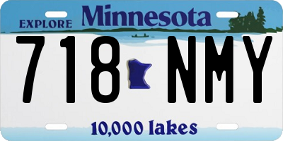 MN license plate 718NMY