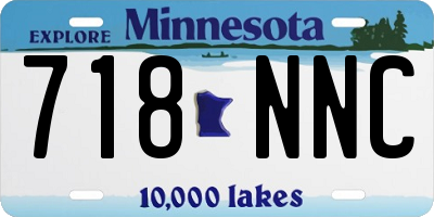 MN license plate 718NNC