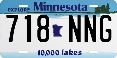 MN license plate 718NNG