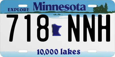 MN license plate 718NNH