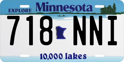 MN license plate 718NNI