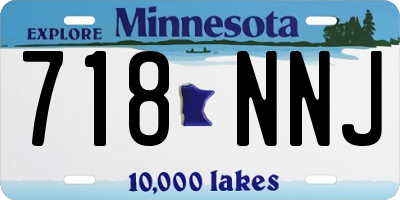 MN license plate 718NNJ