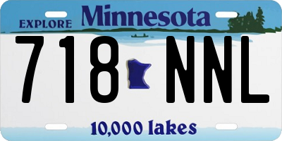 MN license plate 718NNL