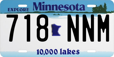 MN license plate 718NNM