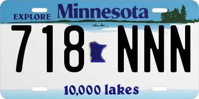 MN license plate 718NNN