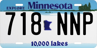 MN license plate 718NNP