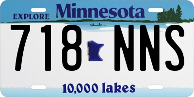 MN license plate 718NNS