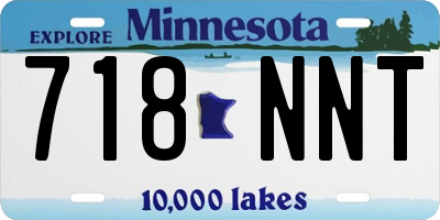 MN license plate 718NNT