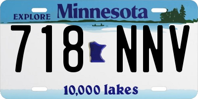 MN license plate 718NNV