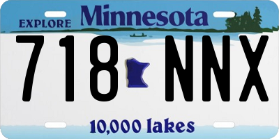 MN license plate 718NNX