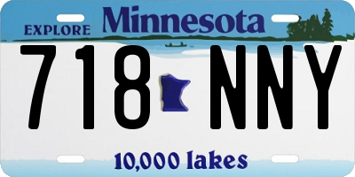 MN license plate 718NNY