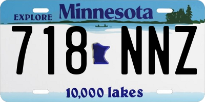 MN license plate 718NNZ