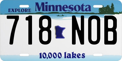 MN license plate 718NOB