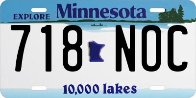 MN license plate 718NOC