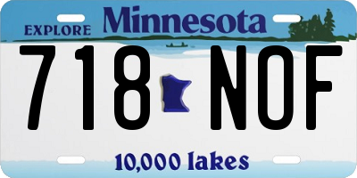 MN license plate 718NOF